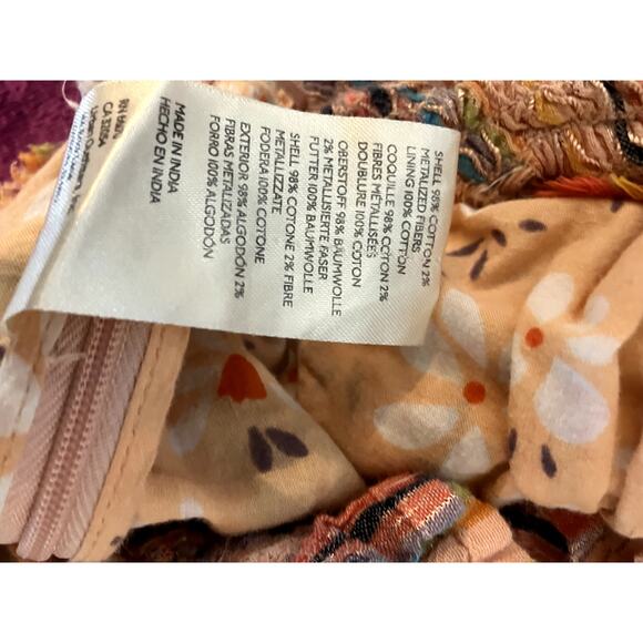 Anthropologie PILCRO Multi Stripe Strapless Smock Tube Top Size Small S FESTIVAL - Picture 3 of 9